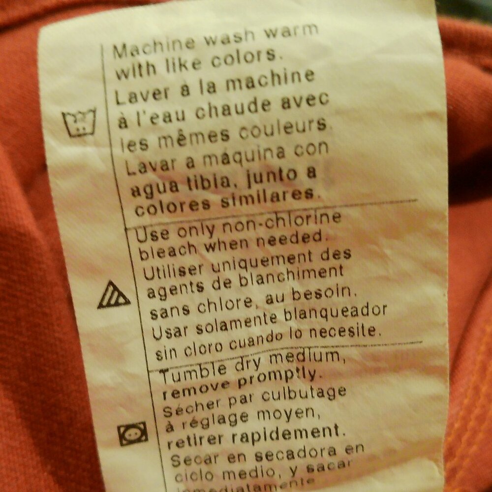 Vintage Carhartt Button Down Shirt Men's 2XL Rust Brown Long Sleeve Heavyweight - Picture 8 of 9